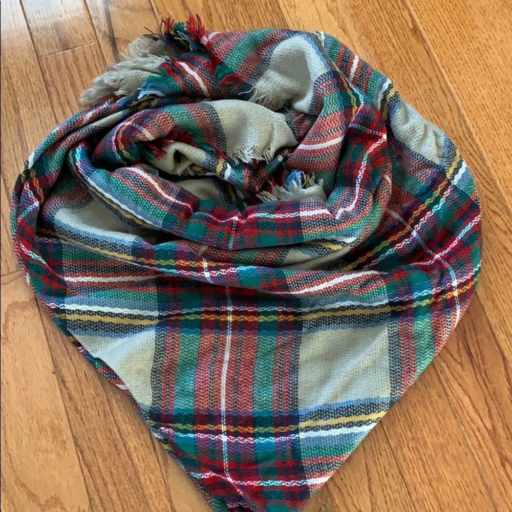 Plaid Blanket Scarf
